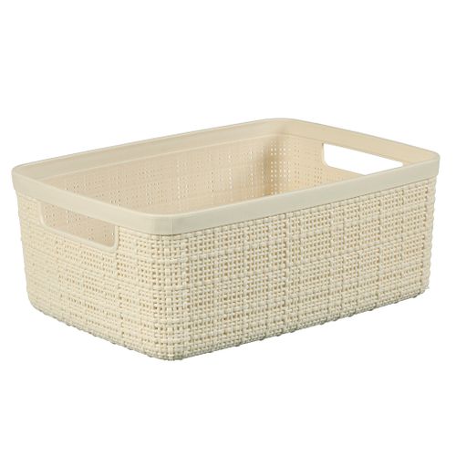 Panier 12L JUTE Blanc cassé vue 3/4