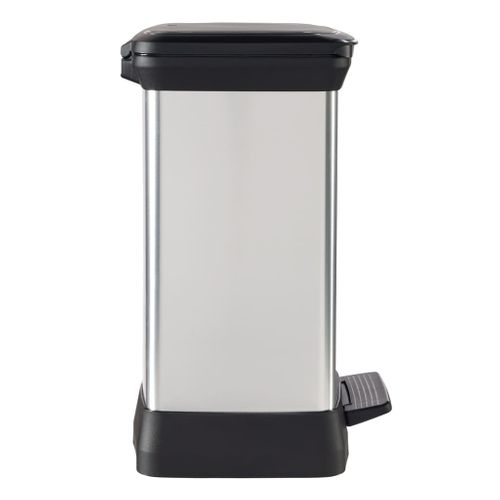 Poubelle à Pédale Deco Rectangulaire 30 L Argenté