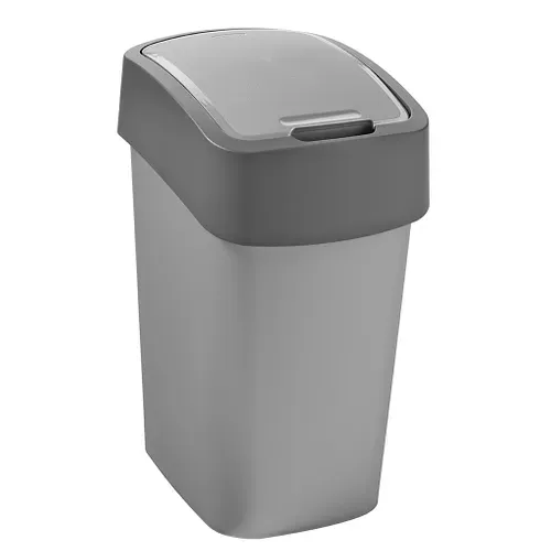Poubelle 9L FLIP BIN Argent / Anthracite vue 3/4