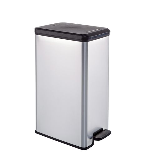 Poubelle De Cuisine À Pédale Slim 40l Aspect Métal
