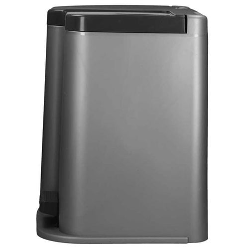 Poubelle Duo À Pédale Deco Seaux Intérieurs 15 L Et 6 L Gris