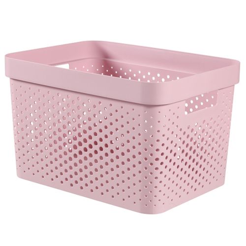 Bac recyclé 17L INFINTY Rose vue de profil