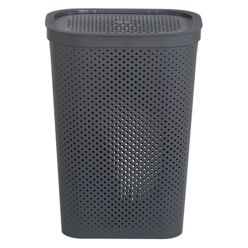 Coffre à linge 60L INFINITY Gris vue de face