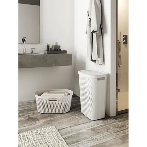 Bac à linge 40L INFINITY blanc vue d'ambiance 1