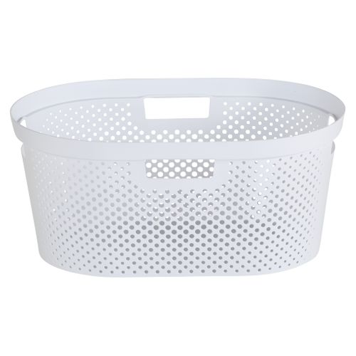 Bac à linge 40L INFINITY blanc vue de face