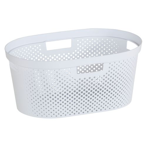 Bac à linge 40L INFINITY blanc vue 3/4