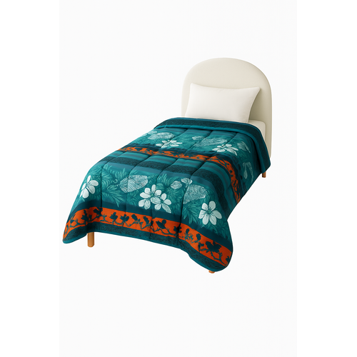 Couette Légère Imprimée Végétal - 1 Personne 140x200 - Spécial Été