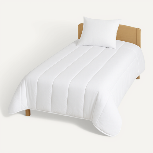 Mortreux Pack Bébé Couette 80x120 + Oreiller 40x60 Microfibre Toutes Saisons – Doux, Hypoallergénique, Respirant