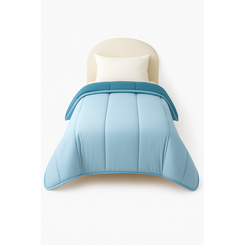 Couette Légère Bleu Ciel/bleu Canard - 1 Personne 140x200 - Spécial Été