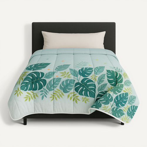 Couette Légère Imprimée MORTREUX 200x200 Cm - Microfibre Polyester - NEUVE