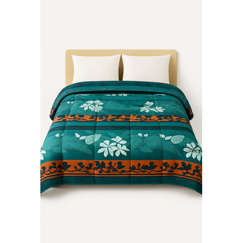 Couette Tempérée Imprimée Végetal - 1 Ou 2 Personnes 200 X 200 - Mi Saison