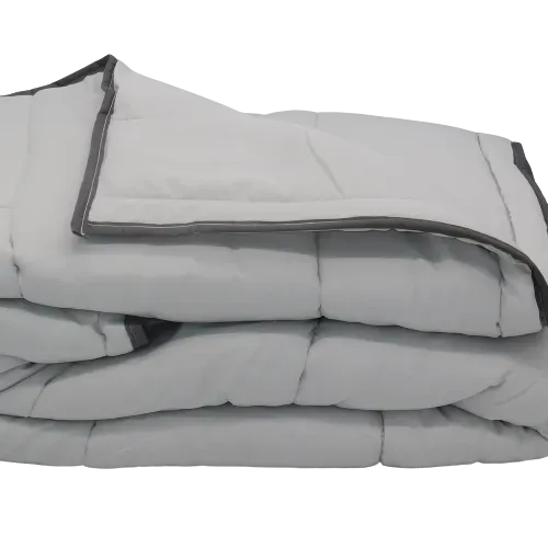 Couette Extra Légère Gris Perle - 2 Personnes - Spécial Eté