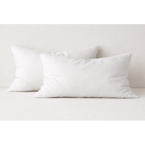 Lot De 2 Oreillers Ferme Coton Bio - 50 X 70 - Toutes Saisons