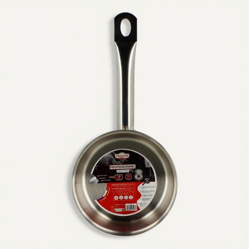 Casserole professionnel 14 cm Gris vue de face