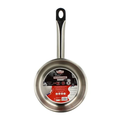 Casserole professionnel 16 cm  Gris vue de face