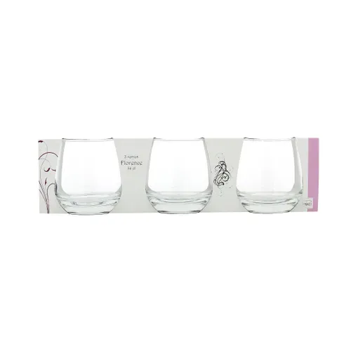 Set de 3 gobelets 34cl FLORENCE Transparent