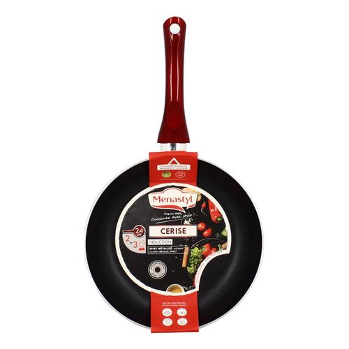 Poêle Ø 24 cm MENASTYL Rouge cerise