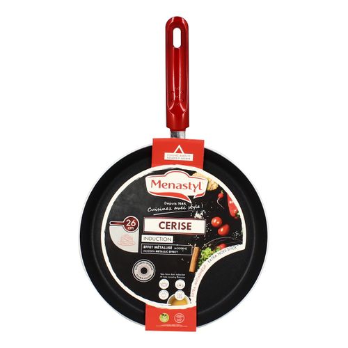 Crêpière D.26 cm MENASTYL Rouge cerise