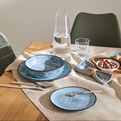 Assiette creuse Ø 20 cm BORAL Bleu vue d'ambiance 1