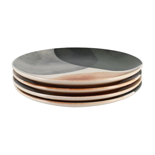 Assiette plate Ø 26 cm GAIA Beige / Gris /Vert