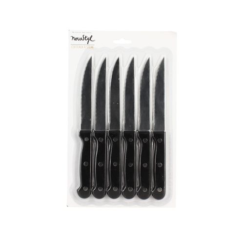 Pack 6 couteaux à steak  Noir