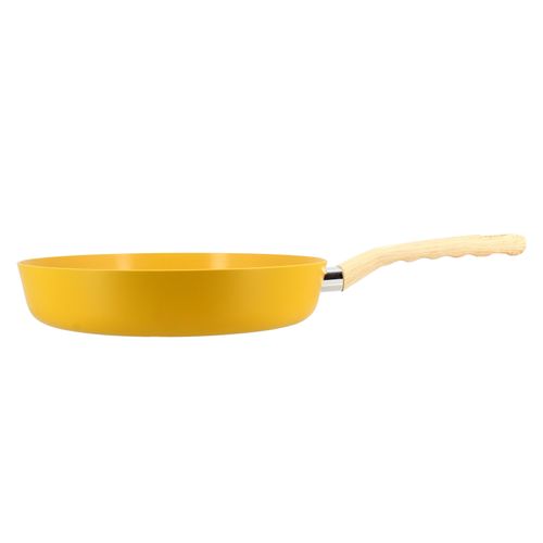 Poêle 28 cm  jaune vue de profil