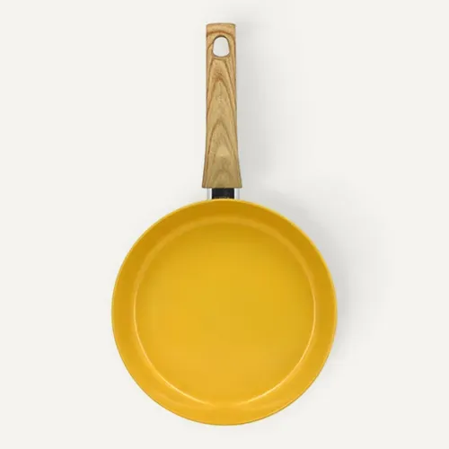 Poêle 24 cm jaune vue de face