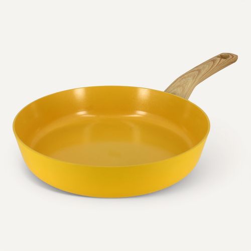 Poêle 24 cm jaune vue 3/4