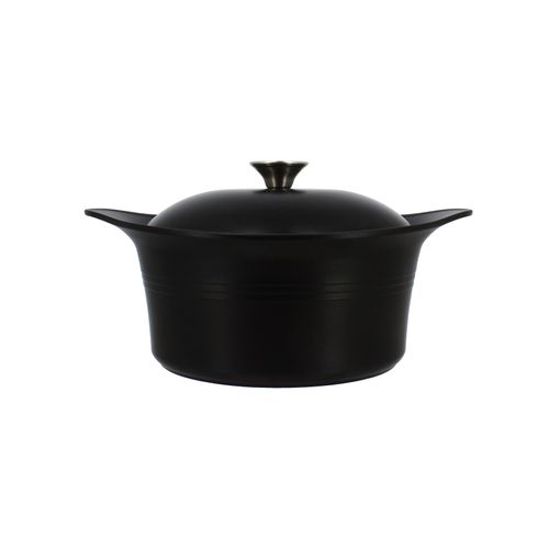 Cocotte en fonte 4,5L  Noir vue de face