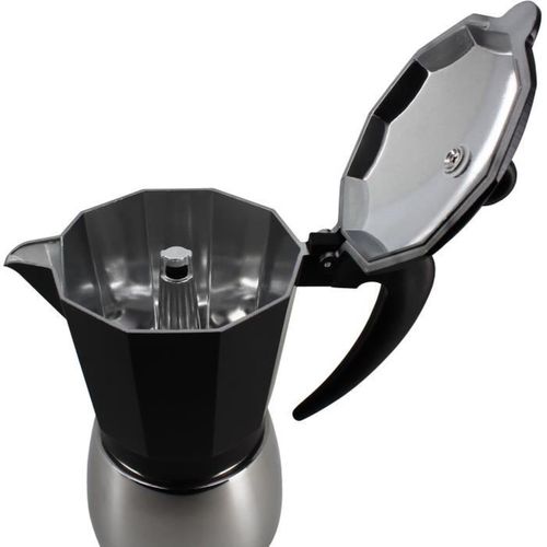 Cafetière Moka 12 Tasses En Aluminium - Compatible Induction, Poignée Isolante