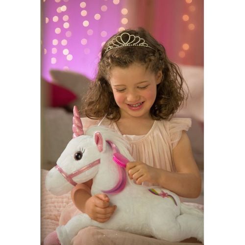 Licorne Interactive Musicale Et Lumineuse 35 Cm - Peluche Douce Brossable