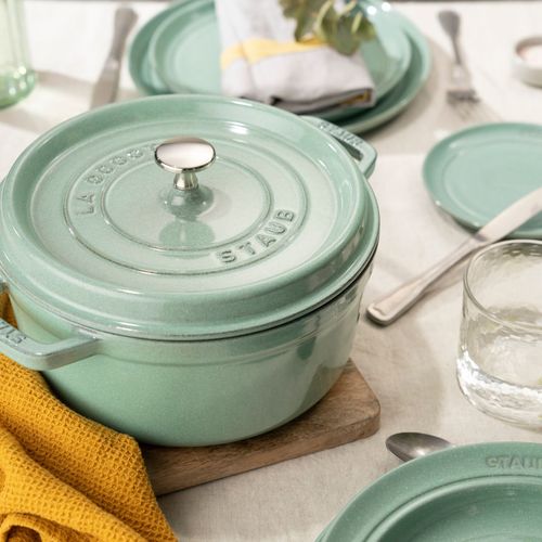 Cocotte 26 Cm, Rond(e), Sauge, Fonte