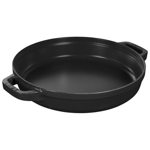 Set Empilable Polyvalent, Fonte, 4-pcs, Rond, Ø 24 Cm, Noir (cocotte / Sauteuse / Poêle / Couvercle)