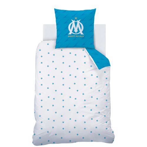 Parure De Lit Imprimée 100% Coton, Om Voilure Bleu 140x200+63x63cm