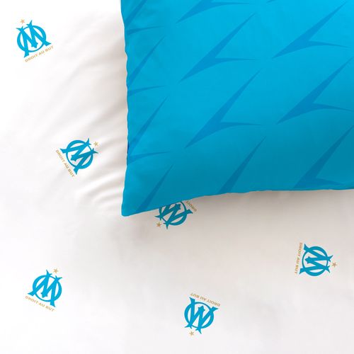 Parure De Lit Imprimée 100% Coton, Om Voilure Bleu 140x200+63x63cm