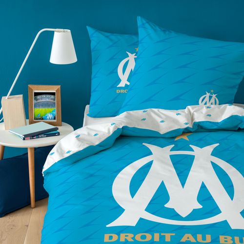Parure De Lit Imprimée 100% Coton, Om Voilure Bleu 140x200+63x63cm
