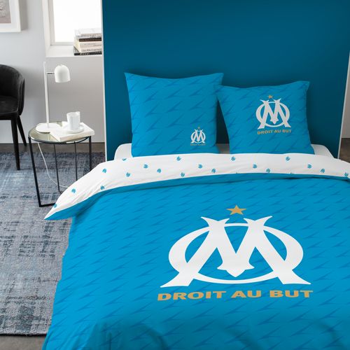 Parure De Lit Imprimée 100% Coton, Om Voilure Bleu 140x200+63x63cm