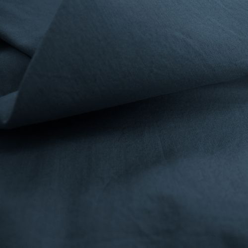 Housse De Couette Unie En Coton, Coton Lavé Bleu Nuit 140x200cm