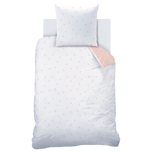 Parure De Lit Imprimée 100% Coton, Nuages Rose 140x200+63x63cm