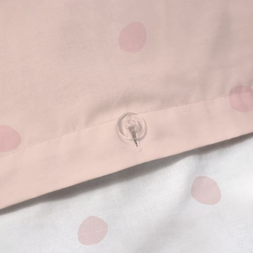 Parure De Lit Imprimée 100% Coton, Nuages Rose 140x200+63x63cm