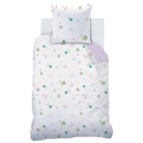 Parure De Lit Imprimée 100% Coton, Vaiana Motonui Mauve 140x200+63x63cm