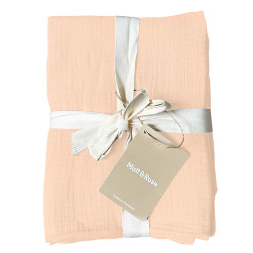 Set De 2 Taies D'oreiller Unies En Coton, Gaze De Coton Nude 50x70cm