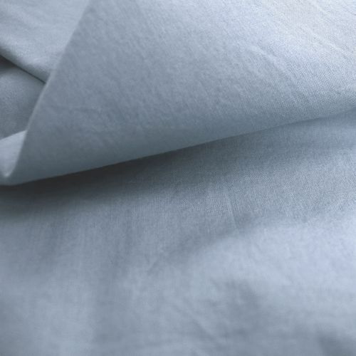 Drap-housse Uni En Coton, Coton Lavé Bleu Orage 140x190/200cm - Bonnet 30cm