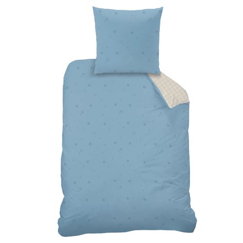 Parure De Lit Imprimée 100% Coton, Galaxy Beige 140x200+63x63cm