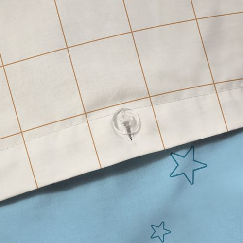 Parure De Lit Imprimée 100% Coton, Galaxy Beige 140x200+63x63cm