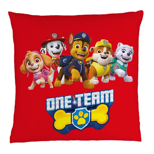 Ensemble Plaid Et Coussin, Pat Patrouille Ready For Action Bleu 110x140+40x40cm
