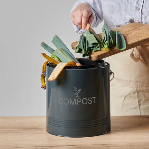 Seau à Compost Rond 4.5l Gris 040615