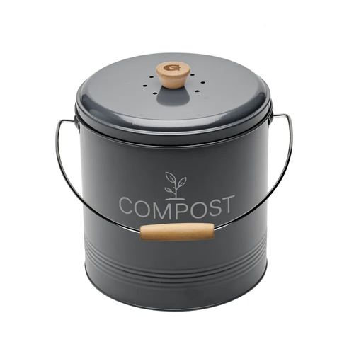 Seau à Compost Rond 4.5l Gris 040615