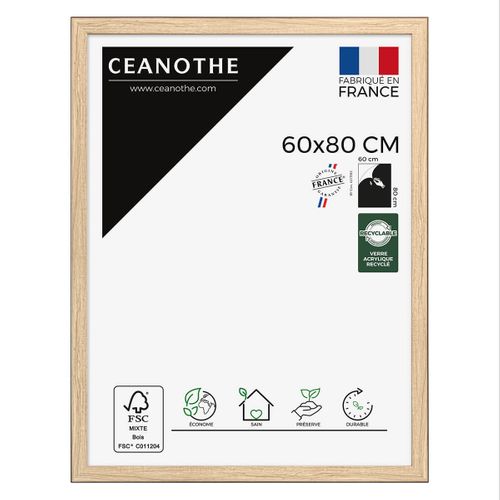 Cadre Photo Newton Bois Noir 60x80 Cm Noir Résine Recyclée