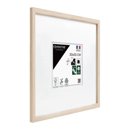 Cadre Photo Wild Brut 30x30 Cm Avec Passe-partout 13x13 Cm Brut Résine Recyclée